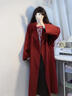 GARNUO紅色雙面羊毛大衣女小個(gè)子2026秋冬新款韓系中長(cháng)款高級感毛呢外套 紅色 S 【85-110斤】 曬單實(shí)拍圖