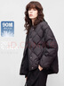 德瑪納【輕暖出行】冬季小火爐90鴨絨棒球領(lǐng)落肩包邊菱形格女式羽絨服 曬單實(shí)拍圖