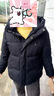 鴨鴨羽絨服女短款2025冬季新款小個(gè)子甜美氣質(zhì)休閑百搭防寒保暖外套HT 黑色 M (160) 曬單實(shí)拍圖