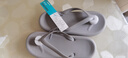 果洛菲（GUOLUOFEI）人字拖男女夏季時(shí)尚潮流軟底防滑情侶夾腳黑色涼拖外穿 巖灰46-47 曬單實(shí)拍圖