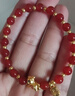 中國黃金（CHINA GOLD）馬上有錢(qián)紅瑪瑙手串女2026新款本命年生肖馬手情人節禮物送女朋友 6mm紅瑪瑙馬上有福手鏈 約1.1g【情人節禮盒】 曬單實(shí)拍圖