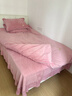冬季寶寶絨四件套加厚牛奶絨2025新款嬰兒絨保暖珊瑚絨法蘭絨床品 山茶花-茶粉 1.5m床單款四件套-被套200*230cm 曬單實(shí)拍圖