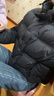 艾萊依陳都靈同款女士羽絨服泡芙短款連帽抽繩保暖冬外套 月夜黑M 曬單實(shí)拍圖