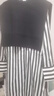 edition連衣裙女秋新款可拆披肩兩件桑蠶絲條紋襯衫裙 黑白條色 M 165 曬單實(shí)拍圖