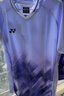 尤尼克斯（YONEX）羽毛球服大賽服速干透氣運動(dòng)短袖 XL  男款10581霧紫-國羽同款  曬單實(shí)拍圖