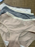 歐迪芬【A類(lèi)嬰兒棉】10A抗菌女士?jì)妊澟兠抟d中腰不夾臀三角短褲4條M 曬單實(shí)拍圖