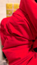 雪中飛童裝男童羽絨服中大童加厚女童中長(cháng)兒童羽絨服紅色130拜年服 曬單實(shí)拍圖