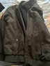 杰克·瓊斯（JACK&JONES）26年男裝春秋季外套男寬松翻領(lǐng)商務(wù)休閑仿麂皮夾克拉鏈上衣男士 E04橄欖黑 M （175） 曬單實(shí)拍圖