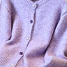 溫柔風(fēng)軟糯紫色長(cháng)袖毛衣女2025秋冬季寬松針織開(kāi)衫保暖上衣女裝 紫色 均碼 建議100-145斤 曬單實(shí)拍圖