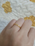 菜百首飾黃金戒指 足金古法櫻花紋時(shí)尚復古素面戒指  GF 黃金戒指 約3.27g 12號 曬單實(shí)拍圖