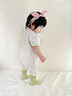 愛(ài)莉安娜嬰幼兒夏季衣服a類(lèi)棉短袖連體衣服公主短袖碎花爬服女寶寶外出服 綠色 73cm 73CM 曬單實(shí)拍圖