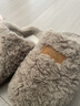 樸西朵朵絨棉拖鞋女士毛拖鞋秋冬保暖防滑厚底居家情侶 泰迪棕 42-43 曬單實(shí)拍圖