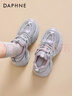 達芙妮銀色老爹鞋厚底松糕女鞋增高顯腳小運動(dòng)鞋 紫色  37  曬單實(shí)拍圖