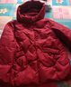 雋狐中老年羽絨服女款短款媽媽冬裝加厚大碼70歲老人奶奶太太冬季外套 棗紅 XL 【推薦85-105斤】 曬單實(shí)拍圖
