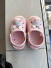 牧童兒童拖鞋夏男寶寶洞洞鞋軟底女童卡通洗澡嬰幼兒家居鞋萌兔粉140 曬單實(shí)拍圖