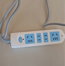 公牛插座 基礎藍白款 多孔長(cháng)線(xiàn)多功能電插板 分控開(kāi)關(guān)拖線(xiàn)板帶兒童保護門(mén)/新國標/排插/接線(xiàn)板 4位【總控】1.8米（新國標防過(guò)載）GN-607 曬單實(shí)拍圖