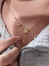 中國黃金（CHINA GOLD）黃金項鏈蝴蝶流蘇項鏈足金999送老婆女友媽媽生日禮物 約3.2g【配品牌禮盒】 曬單實(shí)拍圖