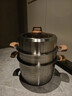 I'VE德國 316不銹鋼蒸鍋家用多層蒸煮大湯鍋加厚燉鍋電磁爐燃氣灶通用 【可蒸三層-316鋼蒸鍋】 34cm 316加厚5層鍋身|享受30天無(wú)理由 曬單實(shí)拍圖