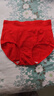 浪莎（LangSha）女士紅內褲大紅色本命年屬馬喜慶純棉高腰收腹三角短褲大碼純色 純棉大紅高腰款 2條 2XL 175/100（建議135-155斤） 曬單實(shí)拍圖