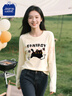 JEANSWEST CLUB真維斯T恤女2026新款寬松休閑春秋款長(cháng)袖女純棉透氣時(shí)尚女士上衣 曬單實(shí)拍圖