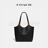 蔻馳（COACH）【禮物】經(jīng)典標志DAY 暗扣托特包單肩包大容量復古斜挎包冬季女包 B4/黑色 曬單實(shí)拍圖