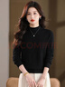 雪中飛（SNOWFLYING）本命年純羊毛衫女士秋冬保暖半高領(lǐng)毛衣純色淑女百搭針織打底衫 曬單實(shí)拍圖