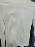 京東京造【50S水柔棉】長(cháng)袖t恤女純棉26春夏新款打底衫內搭女 白色 S 曬單實(shí)拍圖