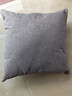 抱枕靠墊 純色亞麻抱枕沙發(fā)客廳辦公室枕床頭汽車(chē)腰靠可拆洗抱枕 氣質(zhì)灰 50cm*50cm 含枕芯 （單支裝） 曬單實(shí)拍圖