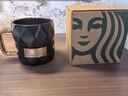 星巴克杯子黑金棱面鉚釘皮套馬克杯咖啡杯時(shí)尚辦公陶瓷水杯中秋節禮物 黑金棱面皮帶單杯原盒裝 曬單實(shí)拍圖