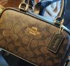 蔻馳（COACH）奢侈品女包 SATCHEL 保齡球包單肩斜挎包CW197 IMXAQ生日禮物 曬單實(shí)拍圖