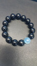 峨眉山黑曜石手串海藍寶手串水晶補水情侶手鏈送對象生日禮物 曬單實(shí)拍圖