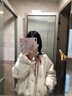 鴨鴨鞠婧祎同款冰淇淋系列羽絨服女短款2025秋冬新款甜美保暖外套XJ 米白色 S (155/80A) 曬單實(shí)拍圖