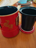泥土故事國潮紅馬到成功陶瓷隨手杯茶水分離泡茶杯2026年馬年新年生日禮物 曬單實(shí)拍圖