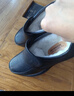 回力男鞋冬季加棉皮鞋男士休閑百搭爸爸鞋黑色套腳絨保暖正裝老人鞋子 黑色【加絨】 41 曬單實(shí)拍圖