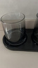 AILUKI日本玻璃漱口水杯高級感漱口杯套裝帶托盤(pán)高檔酒店簡(jiǎn)約刷牙杯情侶 【厚水晶】(灰色+透明)+黑色托盤(pán) 曬單實(shí)拍圖