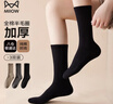 貓人（MiiOW）女士襪子女秋冬純棉加厚襪子簡(jiǎn)約舒適運動(dòng)休閑時(shí)尚中筒女襪 3雙裝 曬單實(shí)拍圖