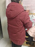 唐致中老年羽絨服女短款新中式媽媽冬季外套60歲老人奶奶太太加厚冬裝 【新國標90絨】酒紅 XL 【建議85-105斤】送運費險 曬單實(shí)拍圖