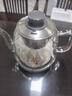 FUNORK 全自動(dòng)上水電熱水壺泡茶專(zhuān)用茶臺燒水壺一體機電茶壺燒水器抽水茶桌茶幾嵌入式茶具套裝 1L 三件套-雙壺上水【37x20cm】 曬單實(shí)拍圖