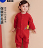 迷你巴拉（minibala）嬰兒衣服男女寶寶新中式連體衣新年紅色拜年服周歲禮 曬單實(shí)拍圖