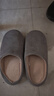 居家拖鞋女春秋季日式高級可機洗棉麻透氣四季靜音地板情侶棉拖男 灰色 40-41 【適合39-40】 曬單實(shí)拍圖