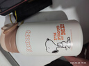 史努比（SNOOPY）兒童保溫杯帶吸管直飲男女小學(xué)生316不銹鋼喝水杯子雙蓋壺500ml咖 曬單實(shí)拍圖