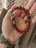 QMXD2025本命年朱砂手串男本命佛手鏈男士屬蛇佩戴吉祥物轉運珠護身符 本命佛朱砂手串【10mm】 曬單實(shí)拍圖