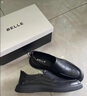 百麗一腳蹬休閑皮鞋男春牛皮革緩震商務(wù)鞋A1010AM3 黑色 41 曬單實(shí)拍圖