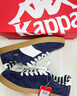 卡帕（Kappa）官方背靠背德訓鞋男女鞋情侶同款復古低幫板鞋百搭休閑鞋藍黑白37 曬單實(shí)拍圖