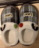 名創(chuàng  )優(yōu)品（MINISO）半包跟棉拖鞋加絨保暖居家室內拖鞋厚底防滑秋冬 藍格底 40-41 曬單實(shí)拍圖