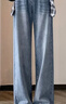 垂感松弛簡(jiǎn)約牛仔闊腿褲寬松遮肉街頭日常春秋新款百搭牛仔褲褲子 深藍色 29 曬單實(shí)拍圖