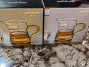 明尊（LIGHTKING）手工制琉璃手柄耐熱玻璃公道杯茶具配套月牙過(guò)濾杯茶水分離杯公杯 CP'35（300ml黃色） 曬單實(shí)拍圖