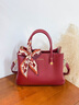 CADUNI KAISER包包女包牛皮紅色婚包手提斜挎媽媽大包生日禮物高級感送女友老婆 【紅色】實(shí)用走心 新款時(shí)尚高端輕奢洋氣單肩包 曬單實(shí)拍圖