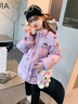 G.duck庫洛米新款棉衣2025冬裝冬季女童兒童羽絨棉服加厚洋氣加絨外套潮 紫色 不配包包 140 曬單實(shí)拍圖