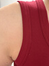 ubras26年新款寬肩帶掛脖吊帶背心女上衣胸墊免穿文胸t恤內搭 U領(lǐng)-櫻桃釉紅色 S 曬單實(shí)拍圖